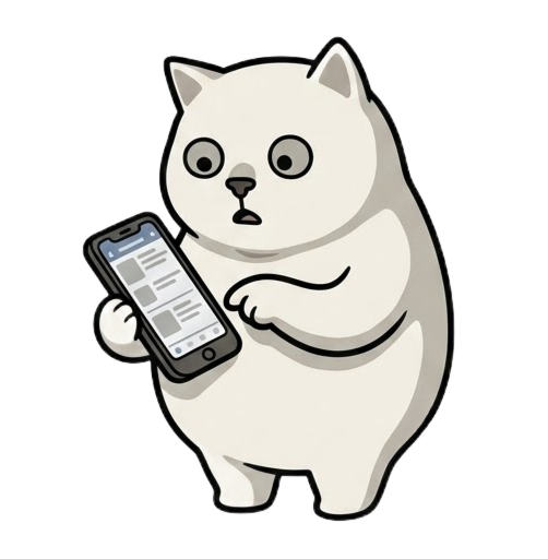 cat scrolling phone